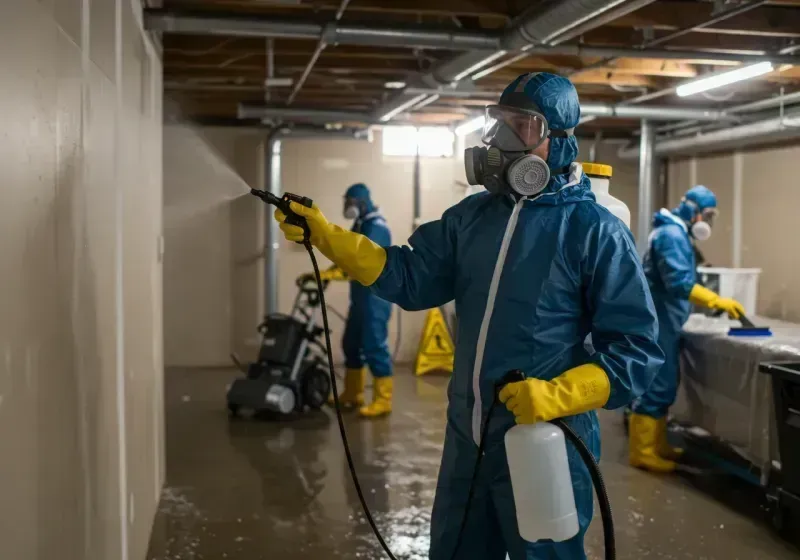 Basement Sanitization and Antimicrobial Treatment process in Lima, OH