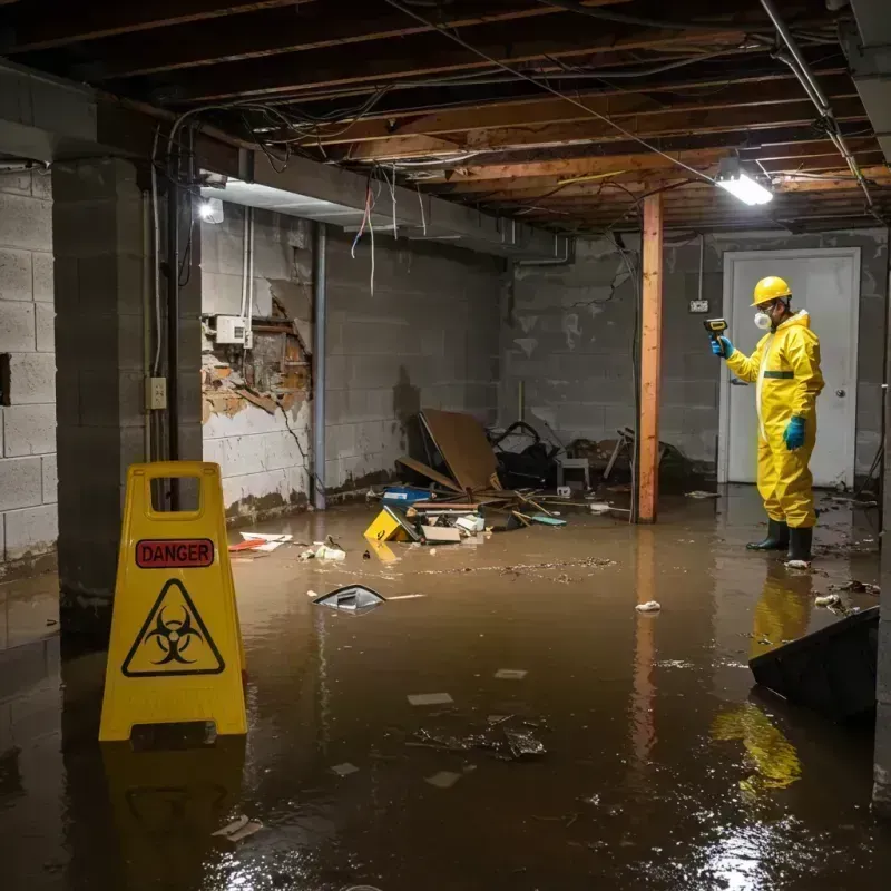 Flooded Basement Electrical Hazard in Lima, OH Property